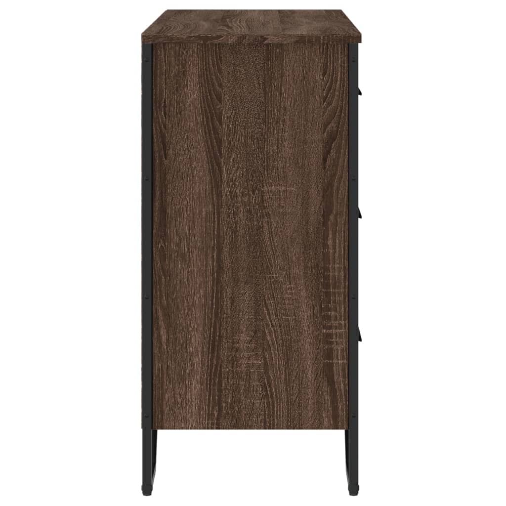 Cassettiera Rovere Marrone 91x35,5x74,5 cm in Truciolato - homemem39