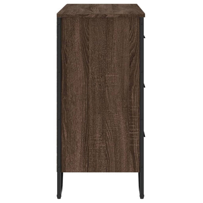 Cassettiera Rovere Marrone 91x35,5x74,5 cm in Truciolato - homemem39