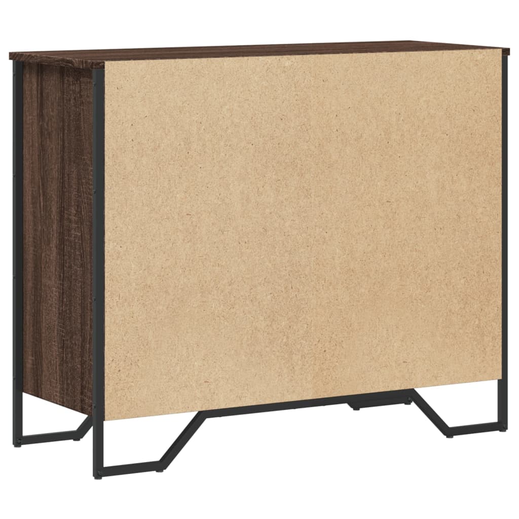 Cassettiera Rovere Marrone 91x35,5x74,5 cm in Truciolato - homemem39