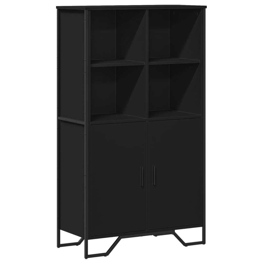 Credenza Nera 79,5x35,5x137,5 cm in Truciolato - homemem39
