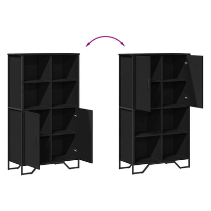 Credenza Nera 79,5x35,5x137,5 cm in Truciolato - homemem39