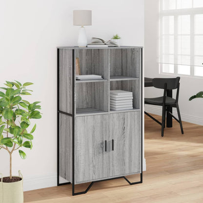 Credenza Grigio Sonoma 79,5x35,5x137,5 cm in Truciolato - homemem39