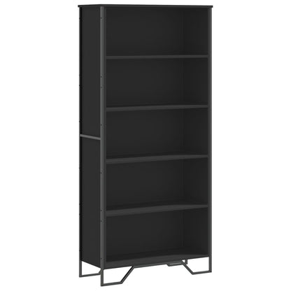 Libreria Nera 80x31x169 cm in Truciolato | homemem39