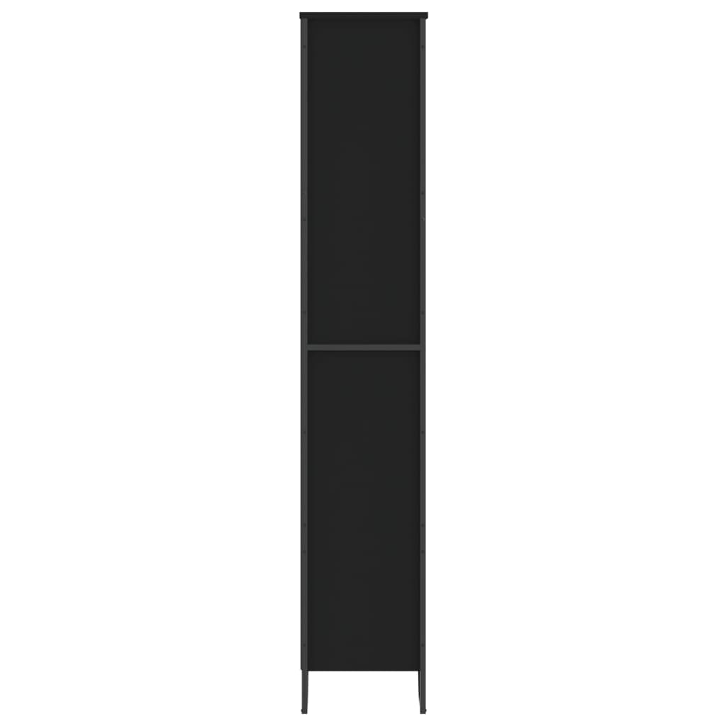 Libreria Nera 80x31x169 cm in Truciolato | homemem39