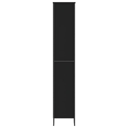 Libreria Nera 80x31x169 cm in Truciolato | homemem39