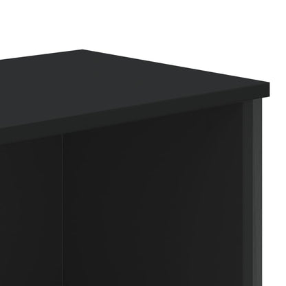 Libreria Nera 80x31x169 cm in Truciolato | homemem39