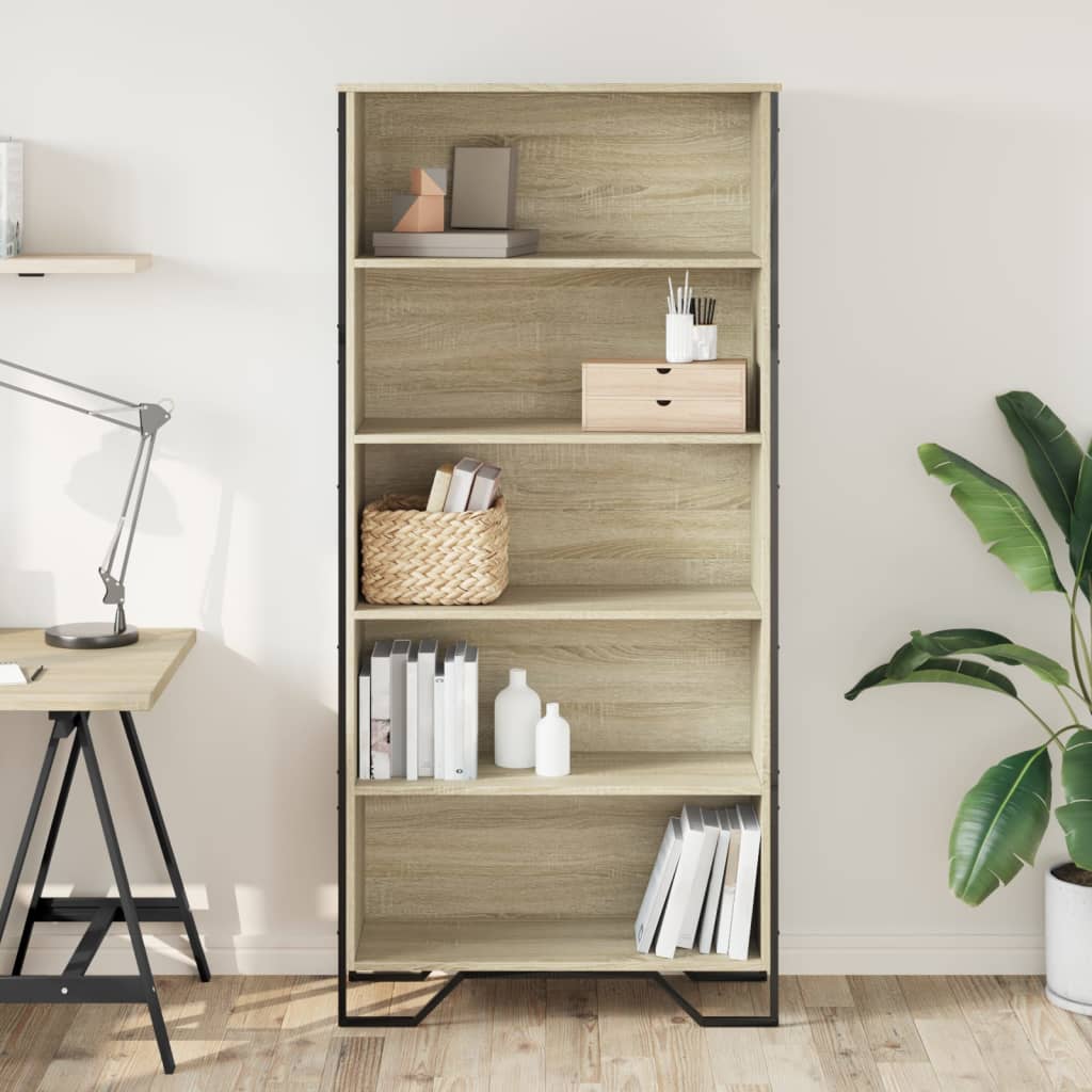 Libreria Rovere Sonoma 80x31x169 cm in Truciolato | homemem39