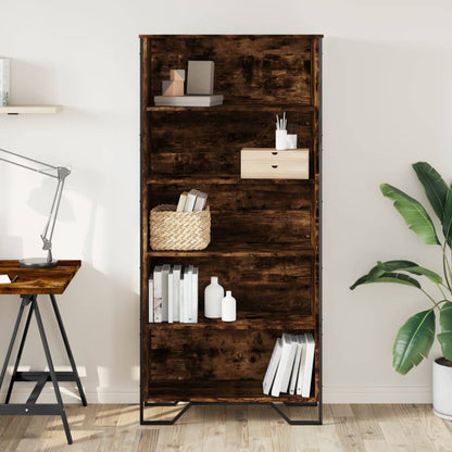 Libreria Rovere Fumo 80x31x169 cm in Truciolato | homemem39