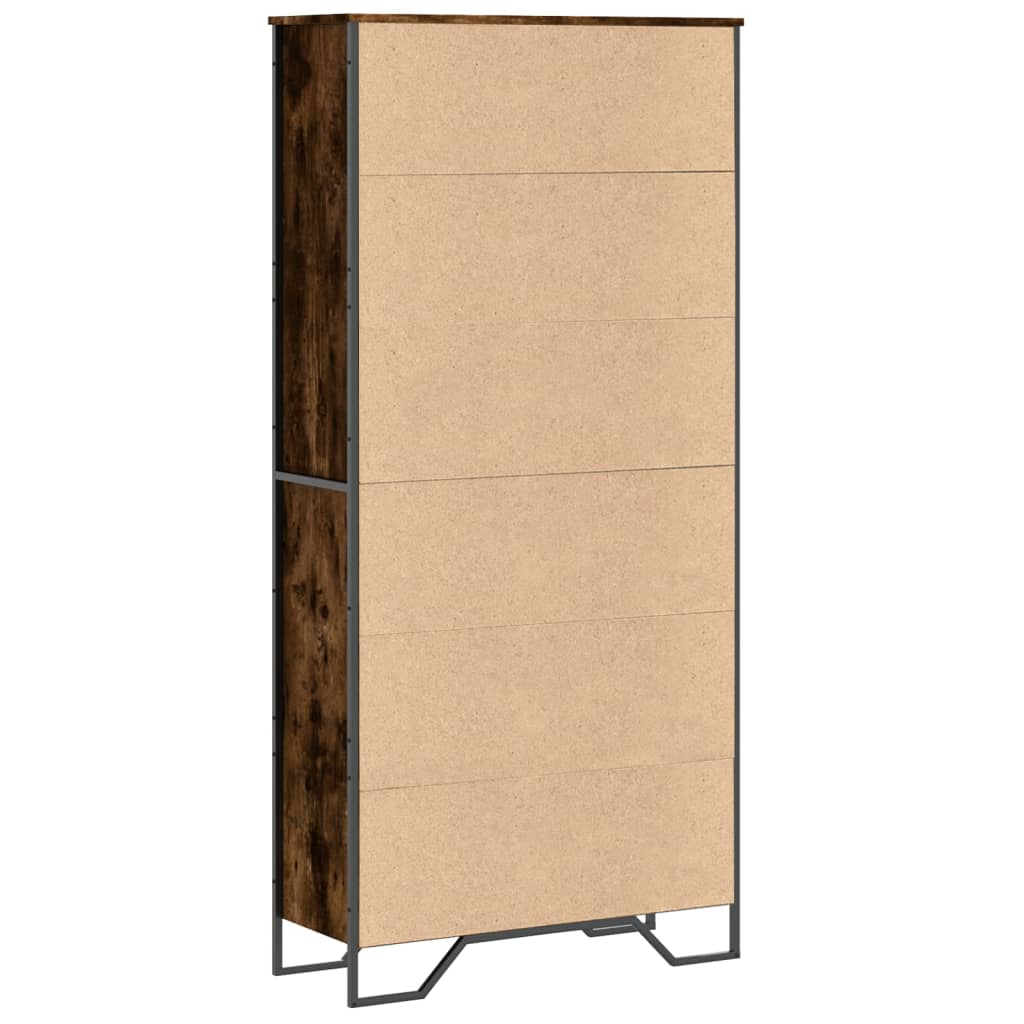 Libreria Rovere Fumo 80x31x169 cm in Truciolato | homemem39