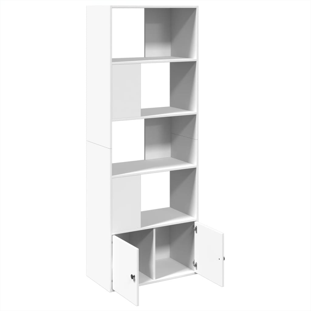 Libreria Bianca 70x36x189 cm in Legno Multistrato | homemem39