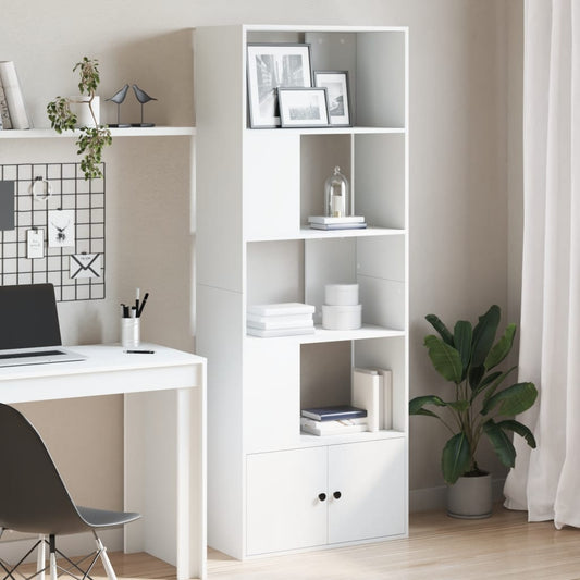 Libreria Bianca 70x36x189 cm in Legno Multistrato | homemem39