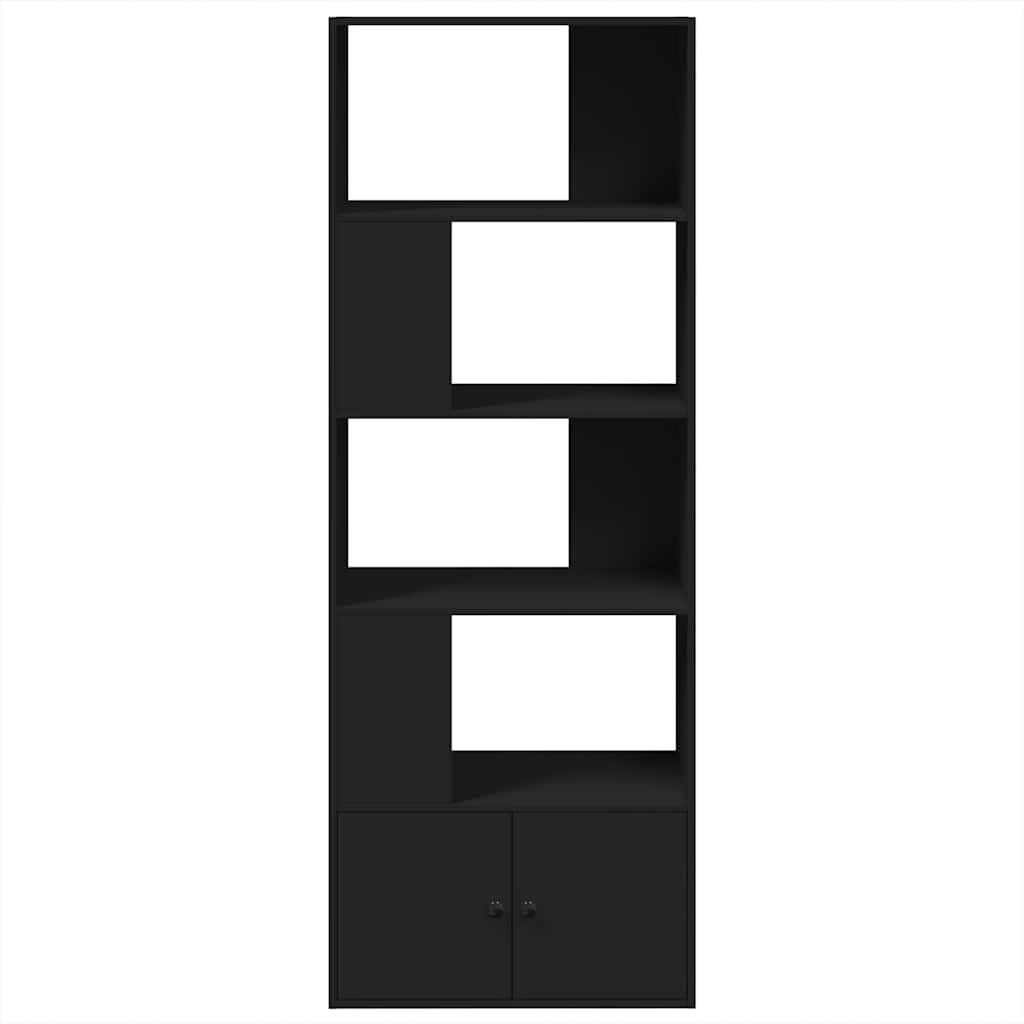 Libreria Nera 70x36x189 cm in Legno Multistrato | homemem39