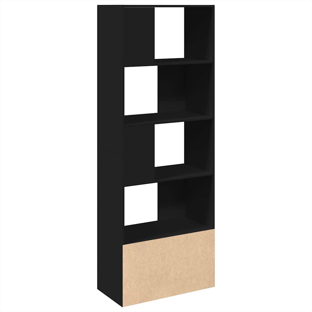 Libreria Nera 70x36x189 cm in Legno Multistrato | homemem39