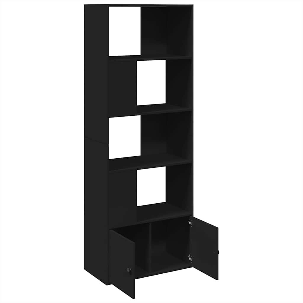 Libreria Nera 70x36x189 cm in Legno Multistrato | homemem39