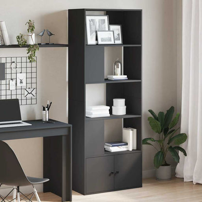 Libreria Nera 70x36x189 cm in Legno Multistrato | homemem39