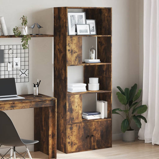 Libreria Rovere Fumo 70x36x189 cm in Legno Multistrato | homemem39