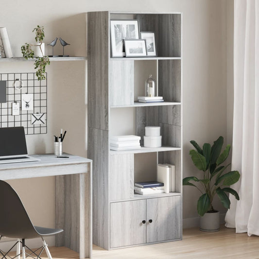 Libreria Grigio Sonoma 70x36x189 cm in Legno Multistrato | homemem39