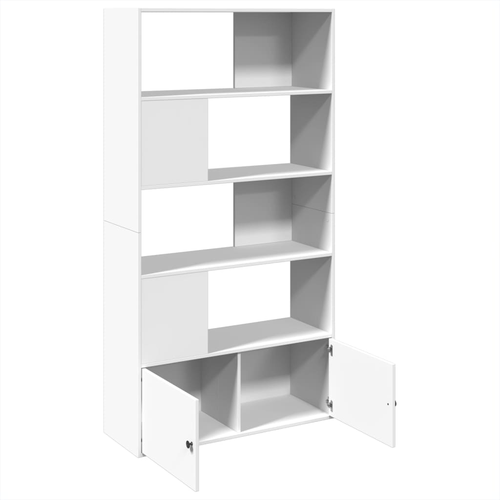 Libreria Bianca 100x36x189 cm in Legno Multistrato | homemem39
