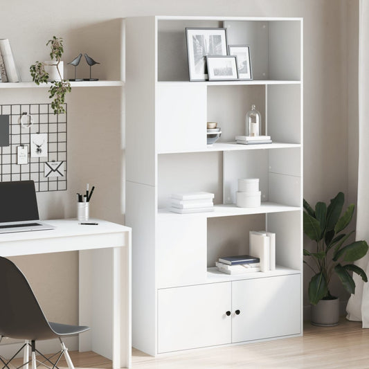 Libreria Bianca 100x36x189 cm in Legno Multistrato | homemem39