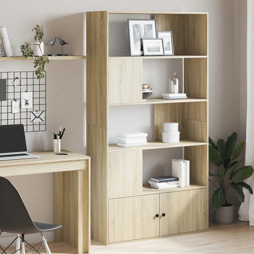 Libreria Rovere Sonoma 100x36x189 cm in Legno Multistrato | homemem39