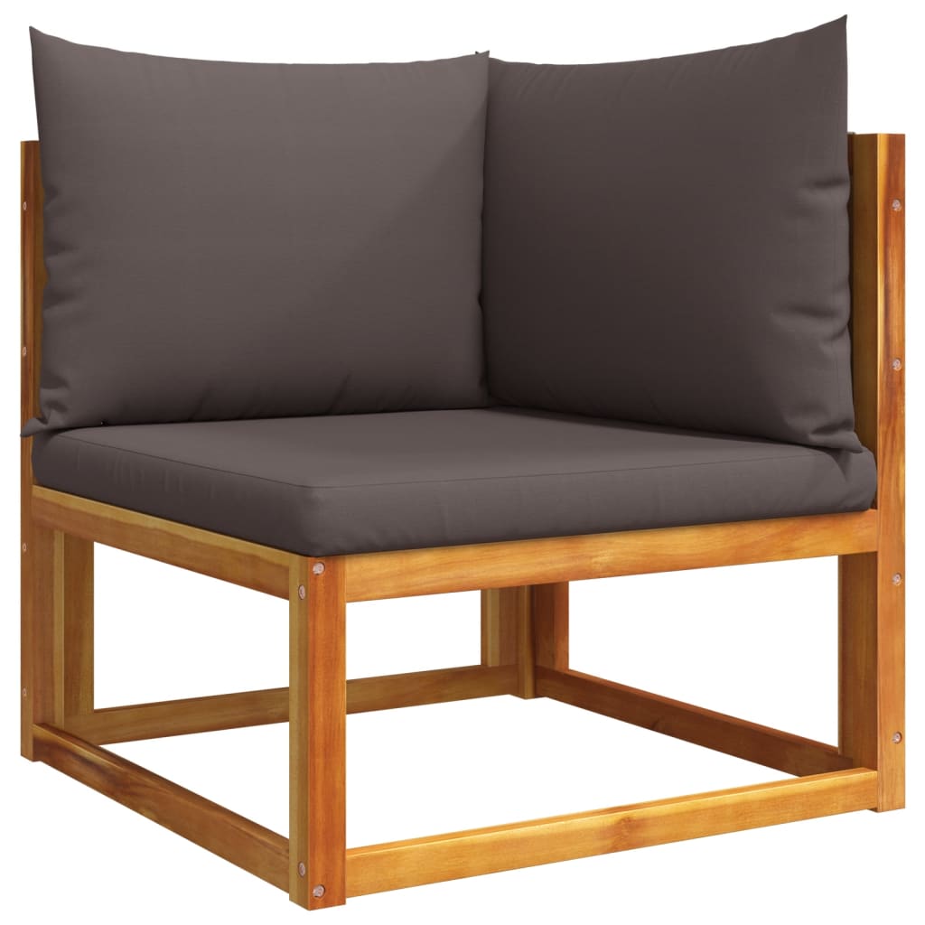 Set di divani da giardino 6 pezzi con cuscini in legno di acacia e corda | homemem39
