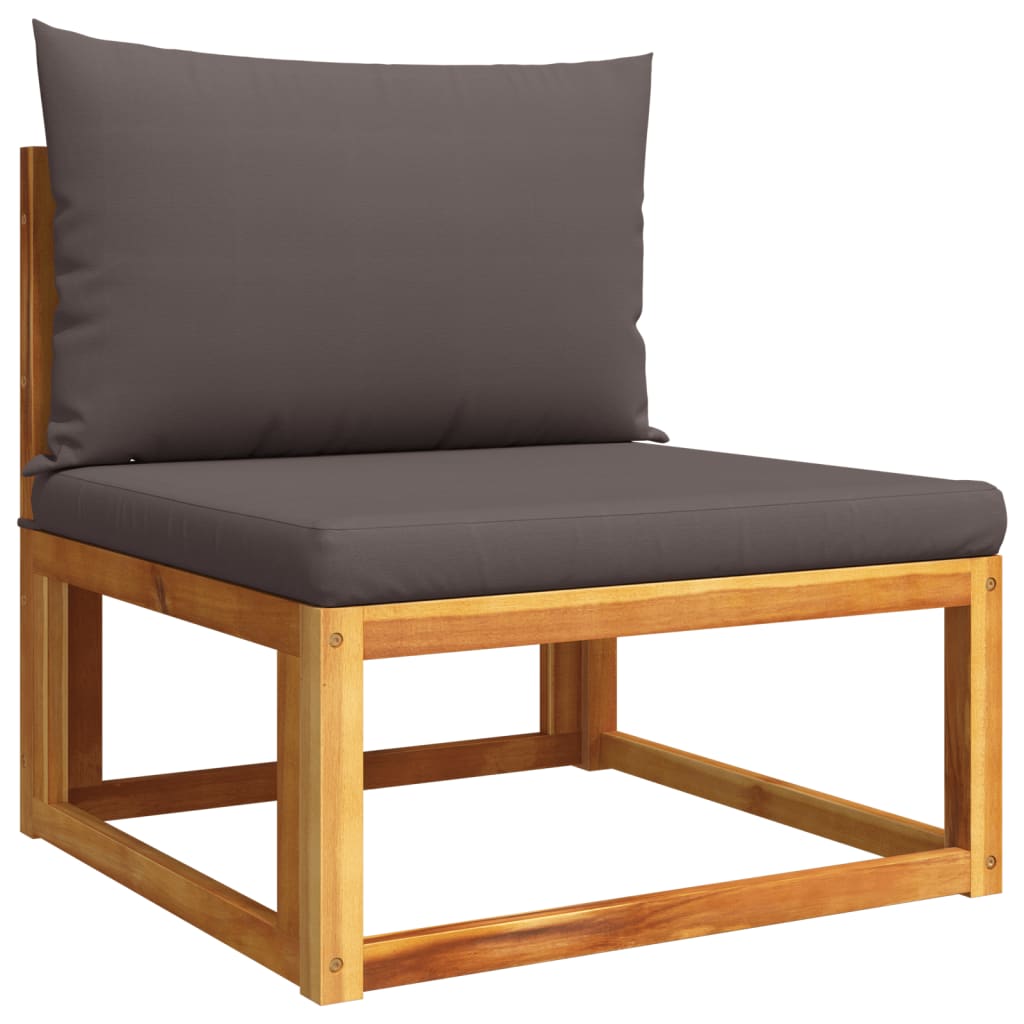 Set di divani da giardino 11 pz con cuscini in legno di acacia e corda | homemem39