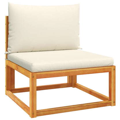 Set di divani da giardino 4 pezzi con cuscini in legno di acacia e corda
