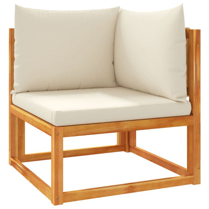 Set di divani da giardino 4 pezzi con cuscini in legno di acacia e corda | homemem39