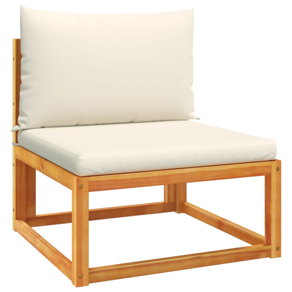 Set di divani da giardino 5 pezzi con cuscini in legno di acacia e corda | homemem39