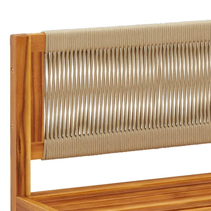 Divani da Giardino Angolari con Cuscini 2 pz in Legno di Acacia e Corda | homemem39