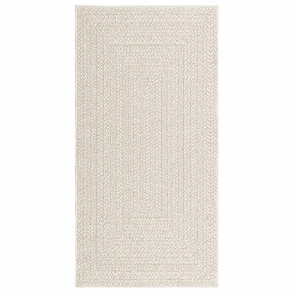 Tappeto ZIZUR Crema 80x150 cm Aspetto Iuta Interni ed Esterni