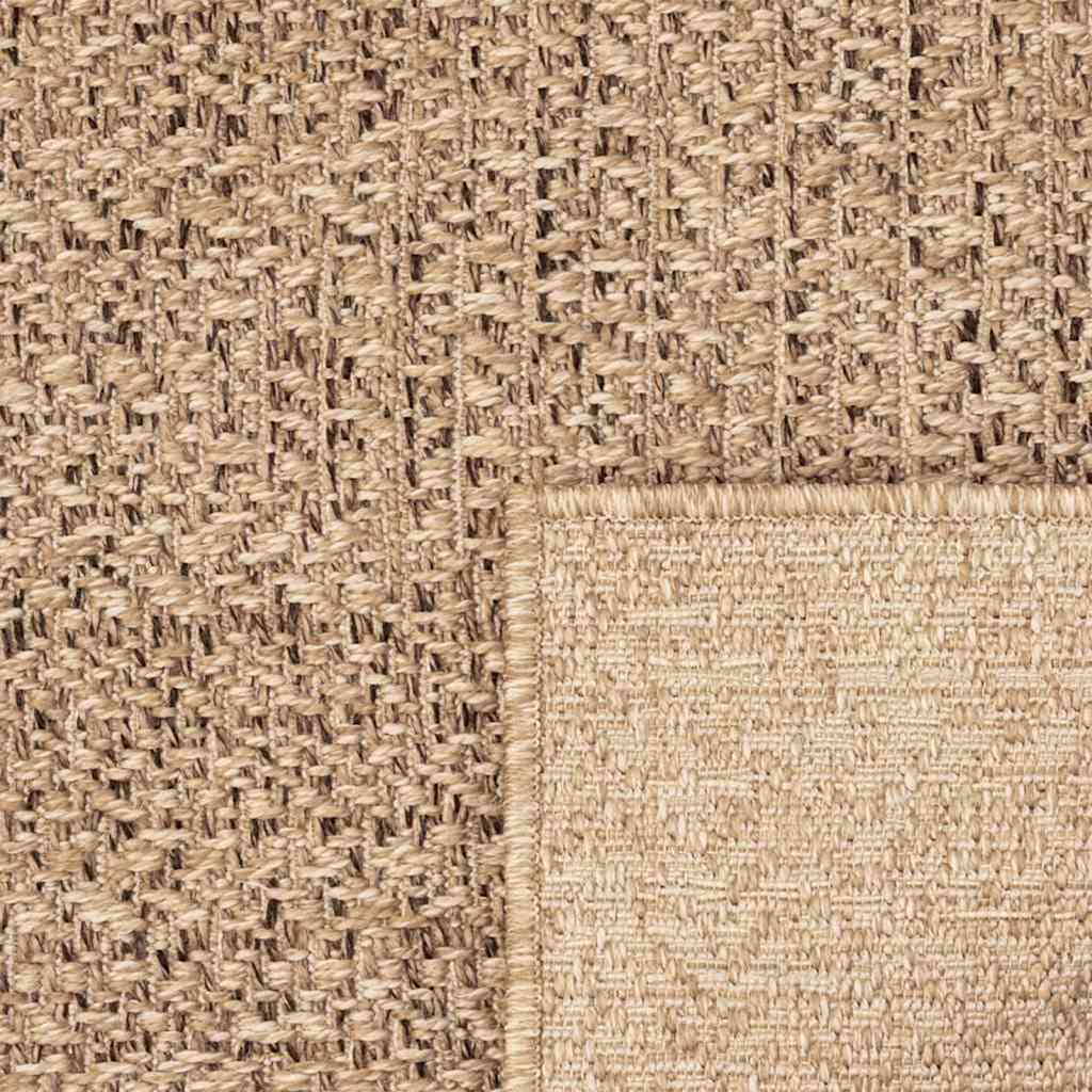 Tappeto ZIZUR Beige 60x110 cm Aspetto Iuta Interni ed Esterni