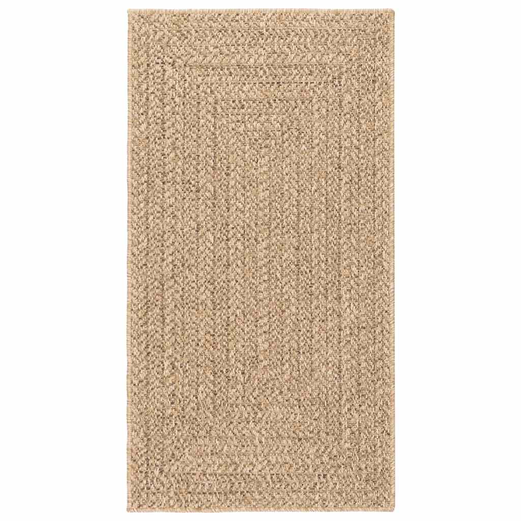 Tappeto ZIZUR Beige 80x150 cm Aspetto Iuta Interni ed Esterni