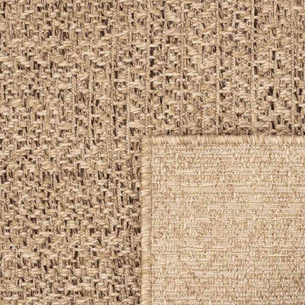 Tappeto ZIZUR Beige 80x250 cm Aspetto Iuta Interni ed Esterni