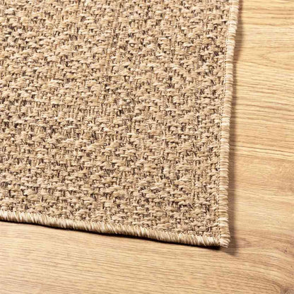 Tappeto ZIZUR Beige 100x200 cm Aspetto Iuta Interni ed Esterni