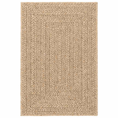 Tappeto ZIZUR Beige 120x120 cm Aspetto Iuta Interni ed Esterni