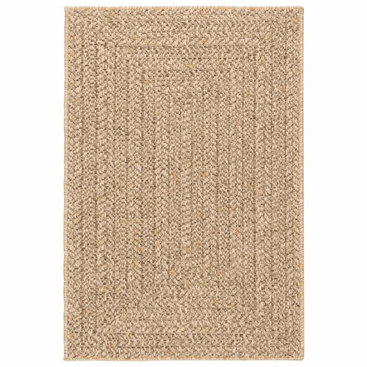 Tappeto ZIZUR Beige 120x120 cm Aspetto Iuta Interni ed Esterni