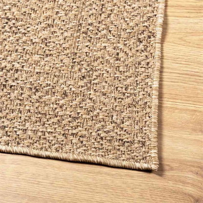 Tappeto ZIZUR Beige 120x120 cm Aspetto Iuta Interni ed Esterni