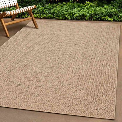 Tappeto ZIZUR Beige 160x230 cm Aspetto Iuta Interni ed Esterni