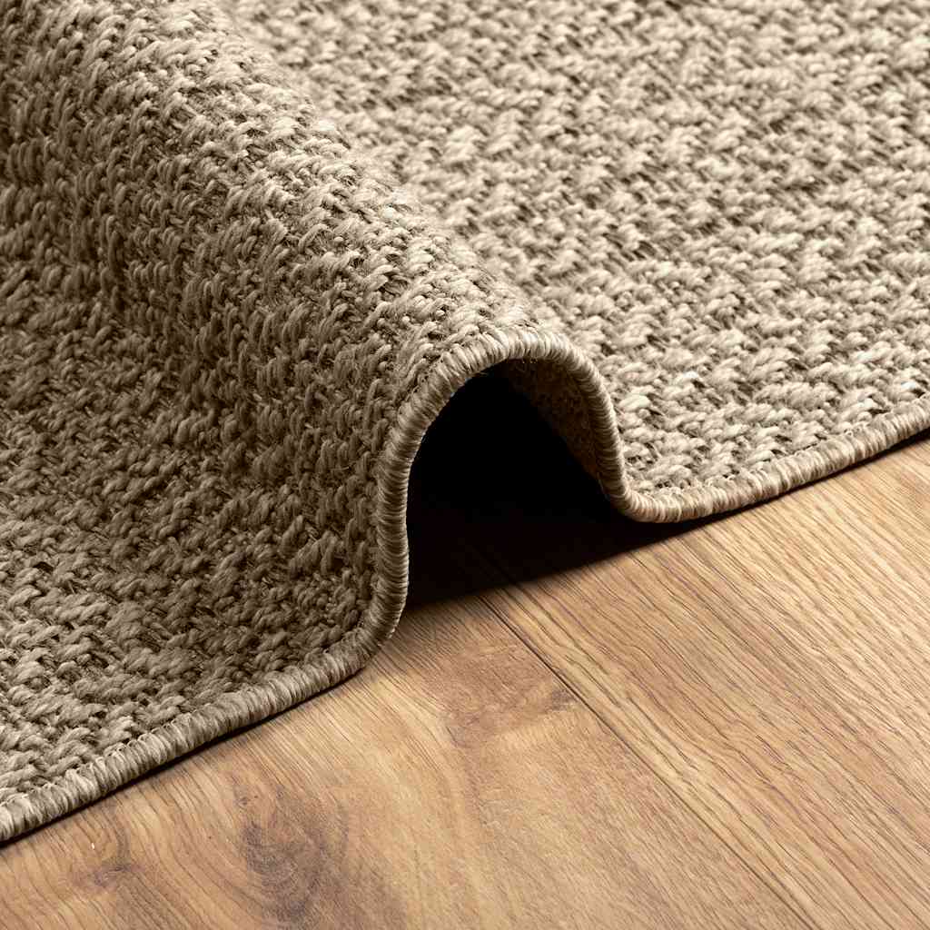 Tappeto ZIZUR Beige 240x240 cm Aspetto Iuta Interni ed Esterni