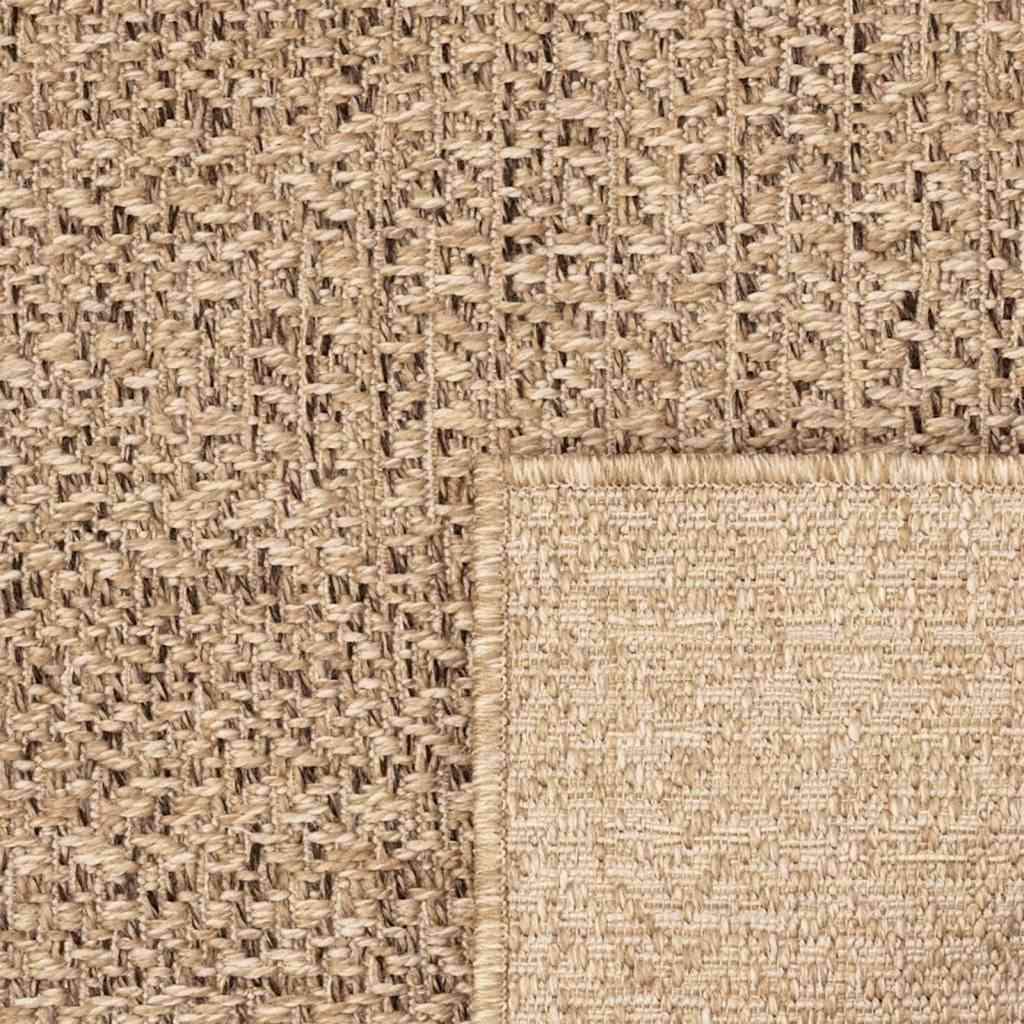 Tappeto ZIZUR Beige 240x340 cm Aspetto Iuta Interni ed Esterni