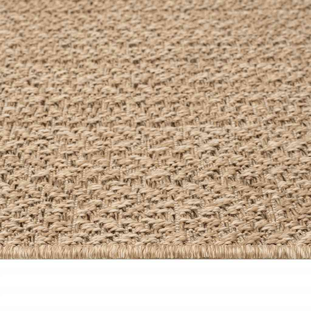 Tappeto ZIZUR Beige 240x340 cm Aspetto Iuta Interni ed Esterni