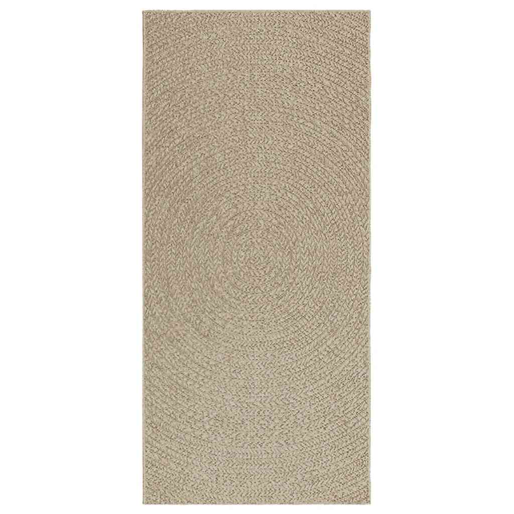 Tappeto ZIZUR Beige 100x200 cm Aspetto Iuta Interni ed Esterni