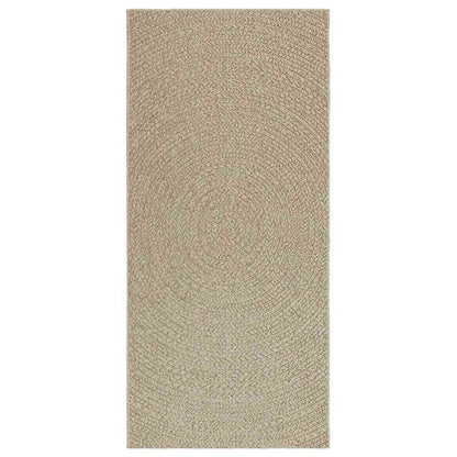 Tappeto ZIZUR Beige 100x200 cm Aspetto Iuta Interni ed Esterni