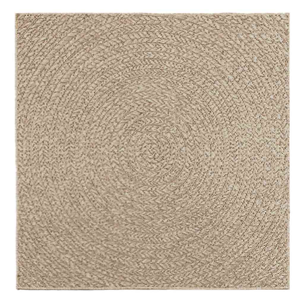 Tappeto ZIZUR Beige 120x120 cm Aspetto Iuta Interni ed Esterni