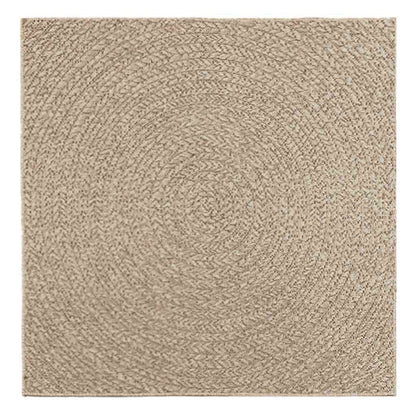 Tappeto ZIZUR Beige 120x120 cm Aspetto Iuta Interni ed Esterni