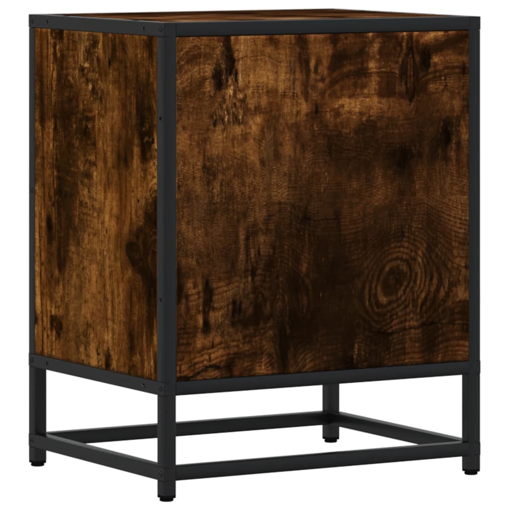 Comodino Rovere Fumo 40x31x50 cm in Truciolato - homemem39