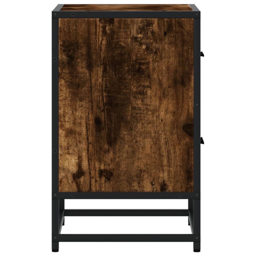 Comodini Rovere Fumo 2 pz 40x31x50 cm in Truciolato - homemem39