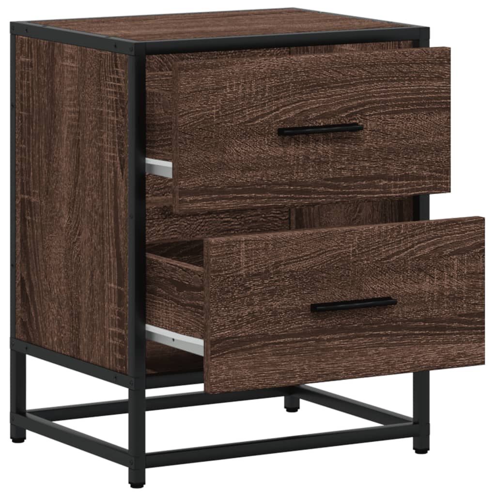 Comodino Rovere Marrone 40x31x50 cm in Truciolato | homemem39