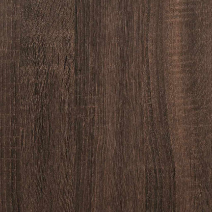 Comodino Rovere Marrone 60x31x60 cm Legno Multistrato e Metallo - homemem39